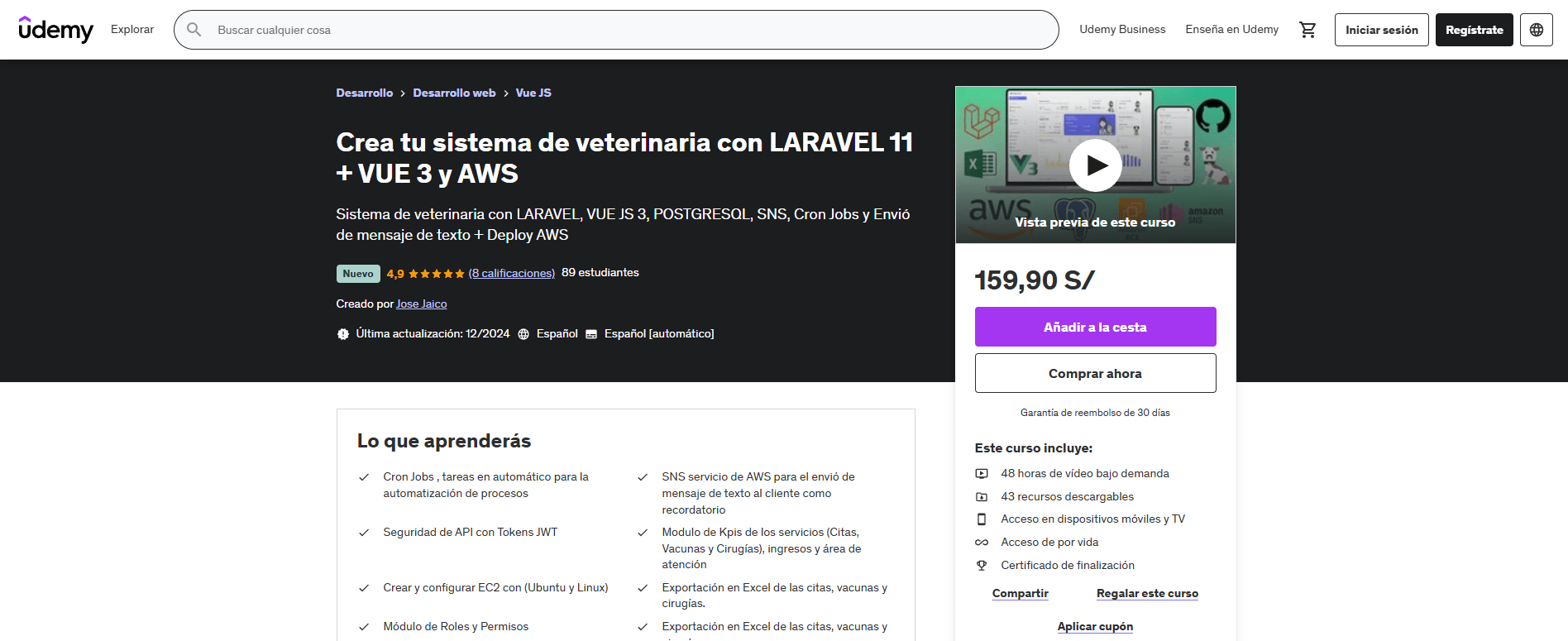 Valor del Curso